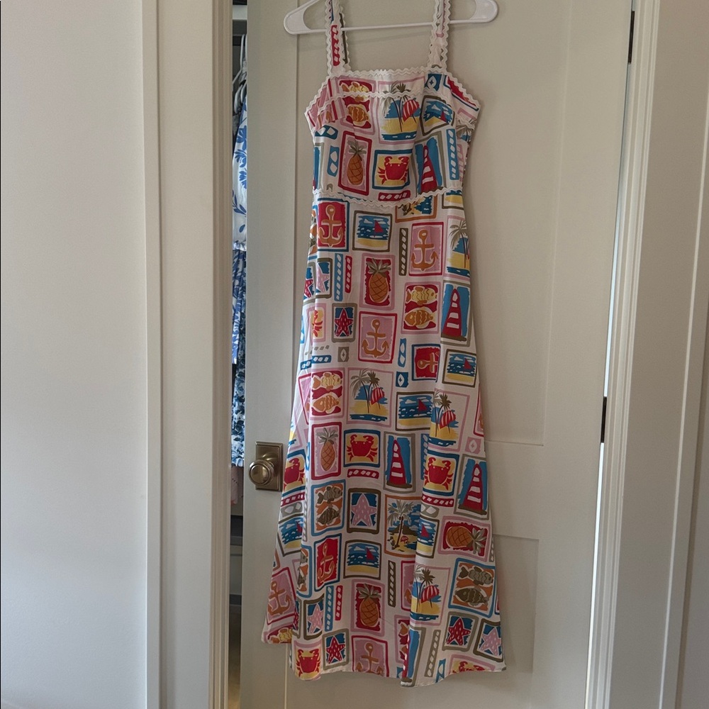 Commense White Multicolor Nautical Maxi Dress - Picture 8 of 8